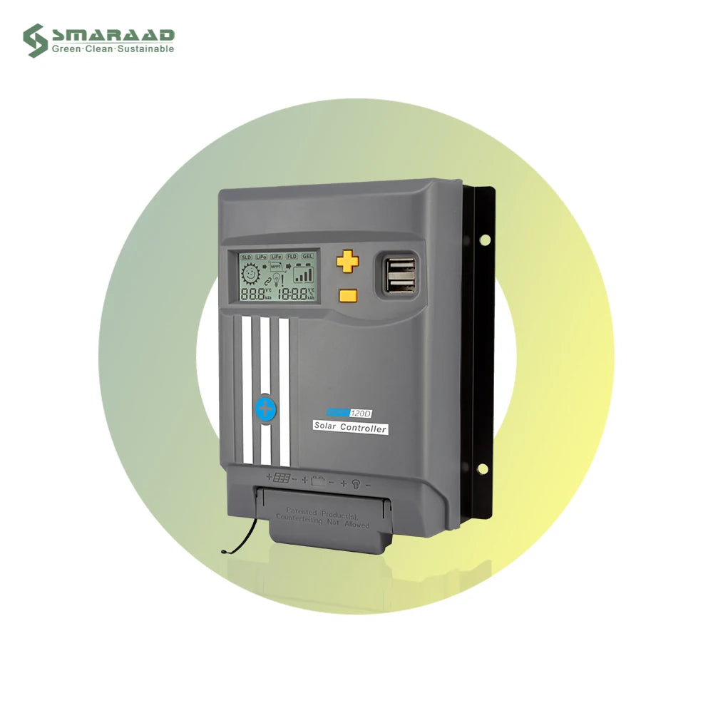 SMARAAD 12V/24V MPPT Solar Charge Controller 10A/20A/30A/40A with WIFI or Bluetooth LED Display MPPT Controller