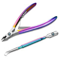 Gorgeous Colorful Cuticle Nippers Nail Manicure Clippers Trimmer & Dead Skin Remover Beauty Tool Set for Manicure & Pedicure