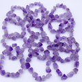 Women's Natural Healing Purple Amethyst Crystal Natural Stone Beaded Gemstone Bracelet Elastic Cord Jewelry Fashion Bracelets