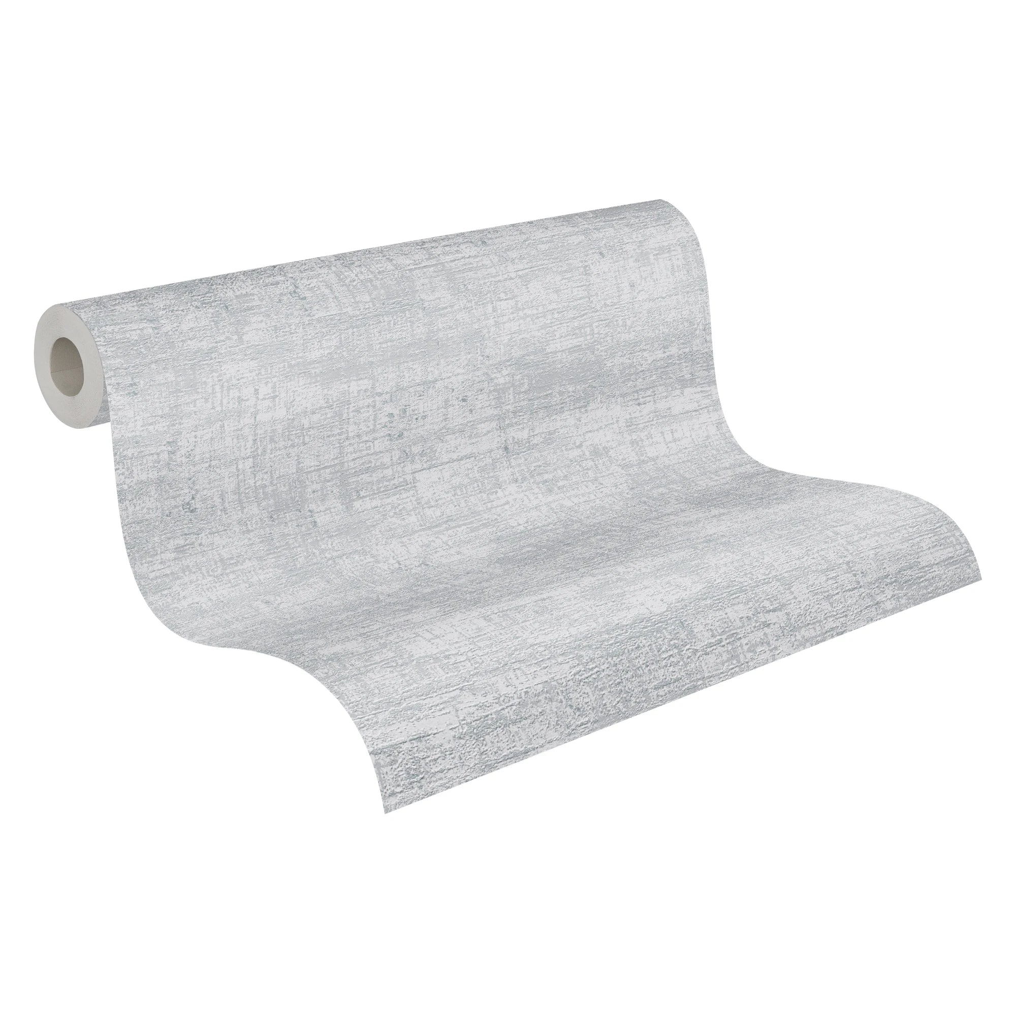 Made in Germany - Wallpaper rolls Texture Grey Silver - Non Woven Vinyl - Modern Wallpaper Metallic for Walls - 1005 x 053 m