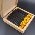 Long Stick Safety Matches Eco-Friendly Wooden Matchsticks Gold Tips Printing Logo Modern Style for Home Hotel Use