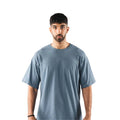 Men's Heavyweight 100% Cotton Oversized T-Shirt Custom Design with Drop Shoulder Cropped Boxy Collar Fitness Print Knitted Top