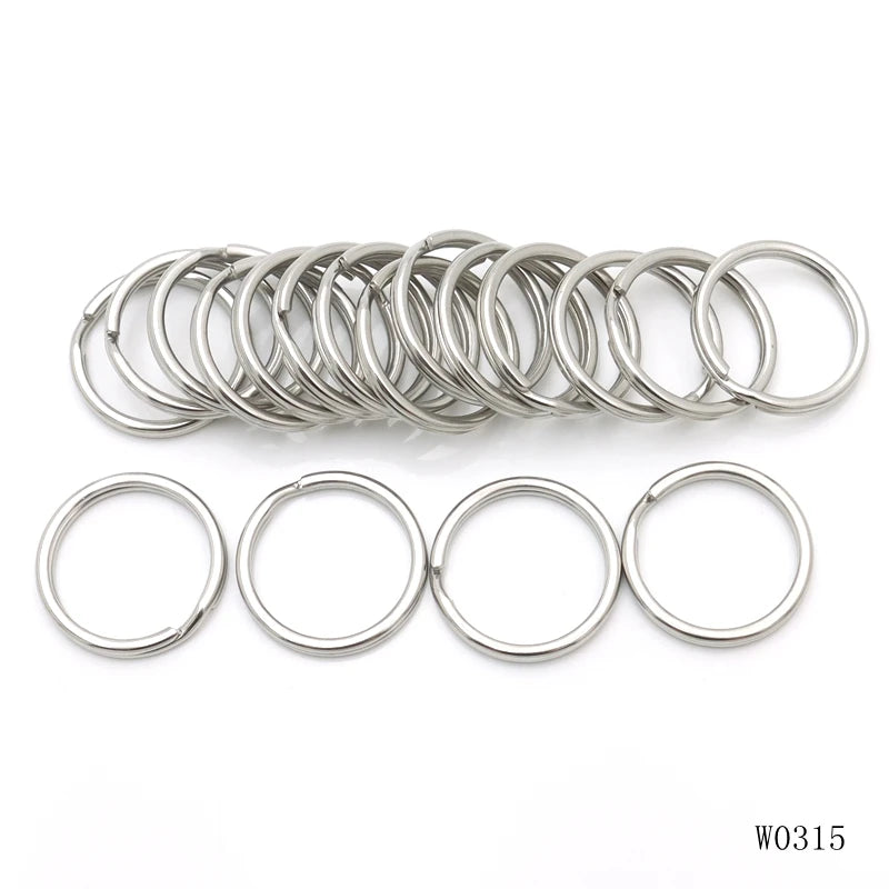 25mm Key Ring Bulk Stainless Steel Key Split Ring Wholesale Round Wire #304 Keychain Metal Key Ring MegaBDM