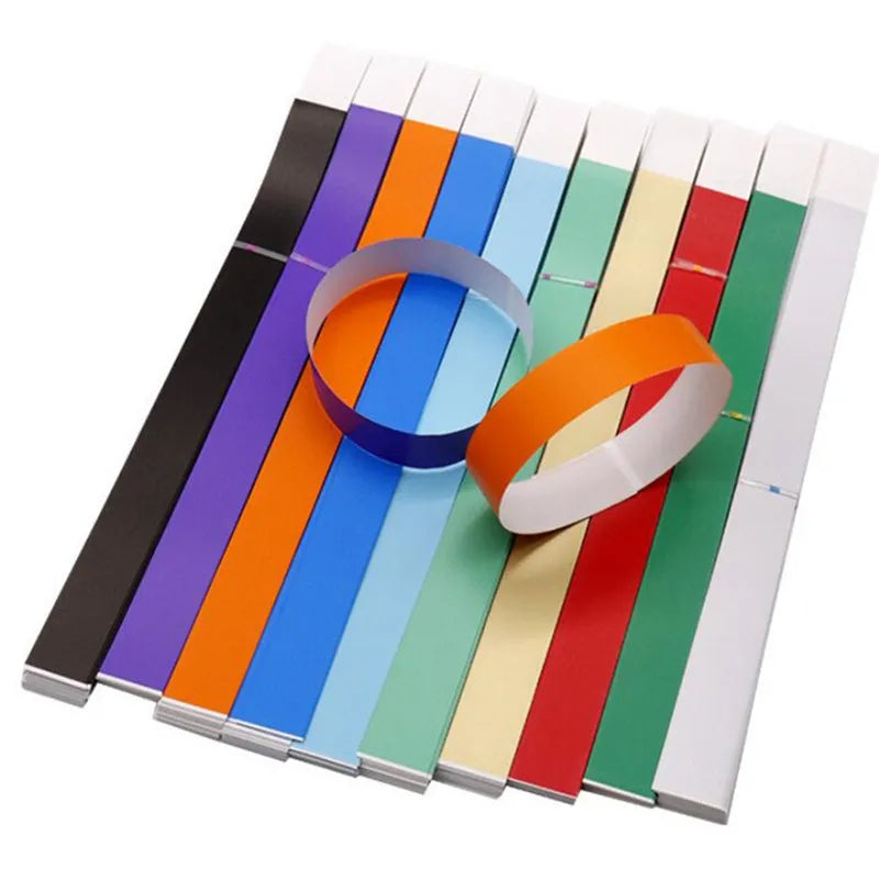 HXY Customizable Waterproof Washable Kids Paper Wristbands RFID NFC Blank Barcode Digital Printing Custom Logo Design Event Use