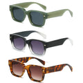 Logo Custom 2025 Fashion Retro Men Women Jelly Color Sun Glasses UV400 Gradient Shades Rivets Square Sunglasses Men Women