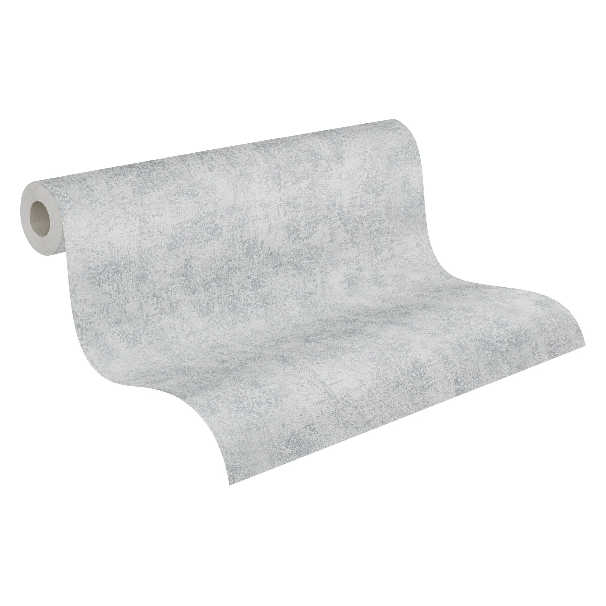 Made Germany Modern Non Woven Vinyl Wallpaper Rolls-Structure Grey Plaster Look Highly Wash-Resistant Light Living Room