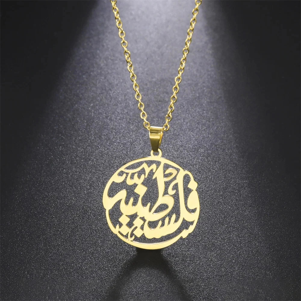 Lateefah Custom Gift Personalized Jewelry Boyfriend Birthstone Stainless Steel Arabic Name Necklace