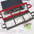 3-compartment Design Jewelry Storage Box PVC Portable Waterproof Accessory Organizer Fashionable Clear Zipper Jewelry Organizer