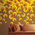 Made in Germany Photo Wallpaper Murals Retro Yellow Orange Brown Non Woven Vinyl Wall Mural Circles for Hotel - 280 x 159 m