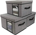 Raytop Fabric Storage Bins Clothes Kids Toy Foldable Underbed Storage Bag Storage Organizer Box With Lid