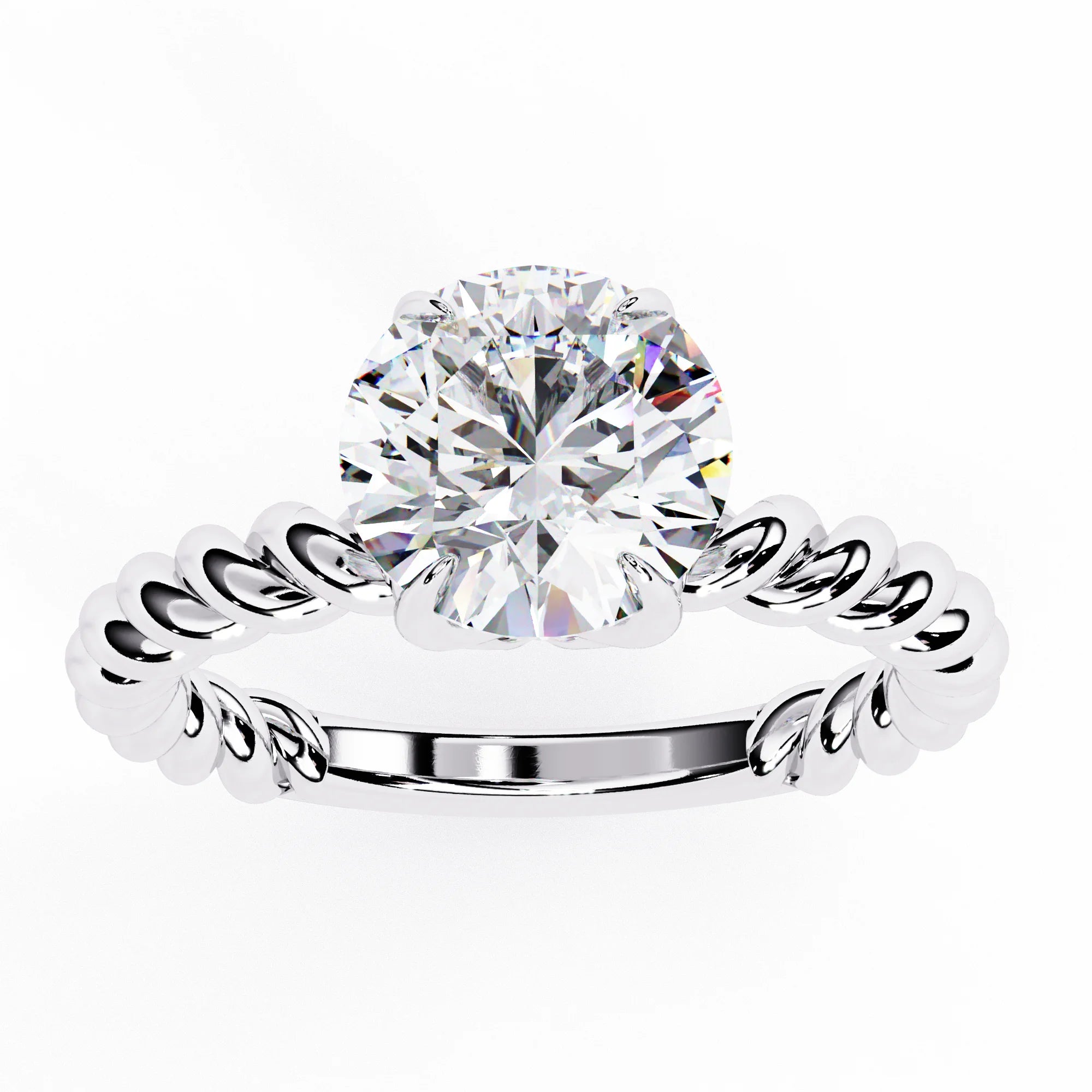 1.92 Carat IGI Certified Lab Grown Diamond Elegant 18K White Gold Engagement Ring Classic Solitaire Design Ethical Bridal