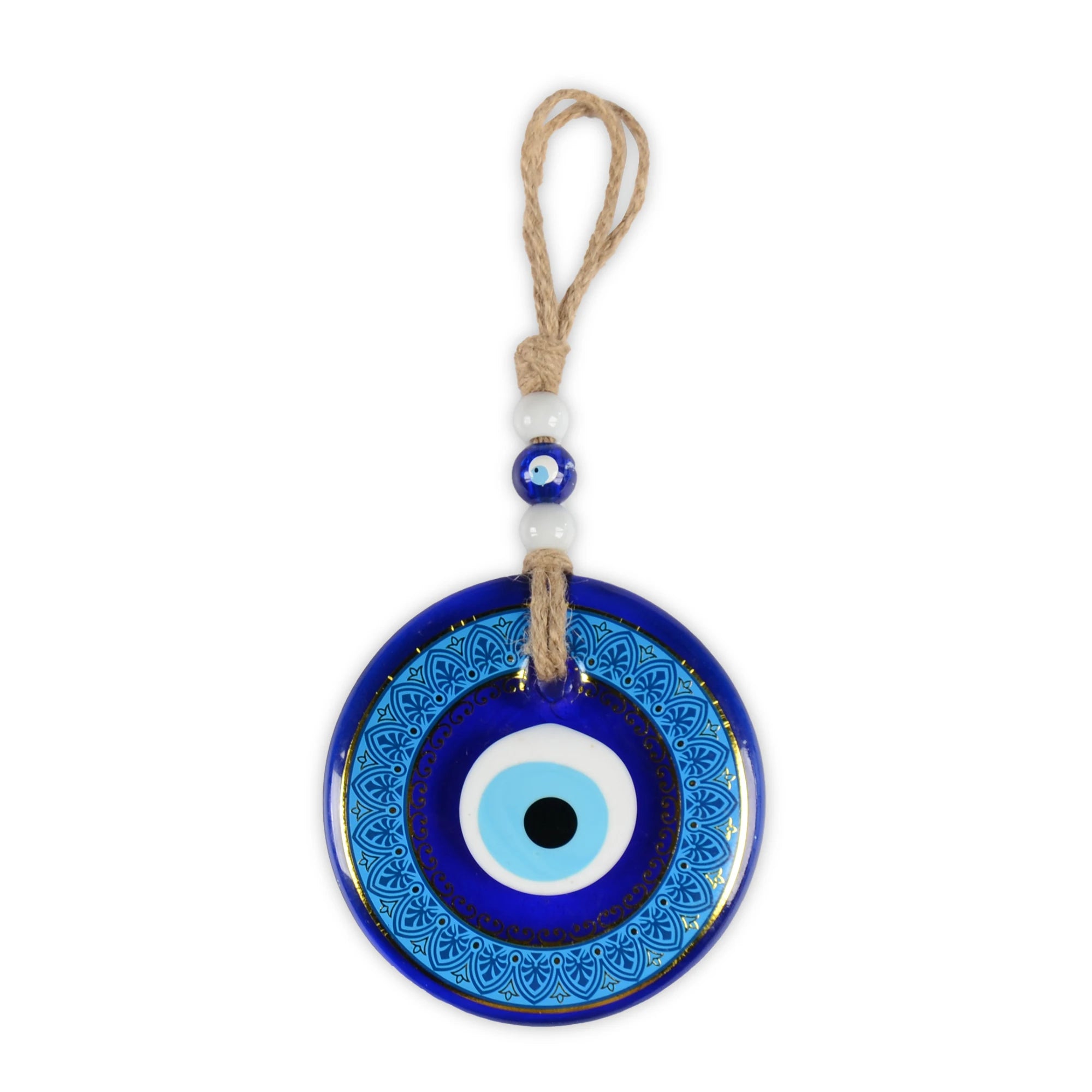 Handmade Evil Eye Wall Hanging 13cm Nazar Boncugu Good Luck Charming Glass Art Decor for Home Decor and Gifts TM1008