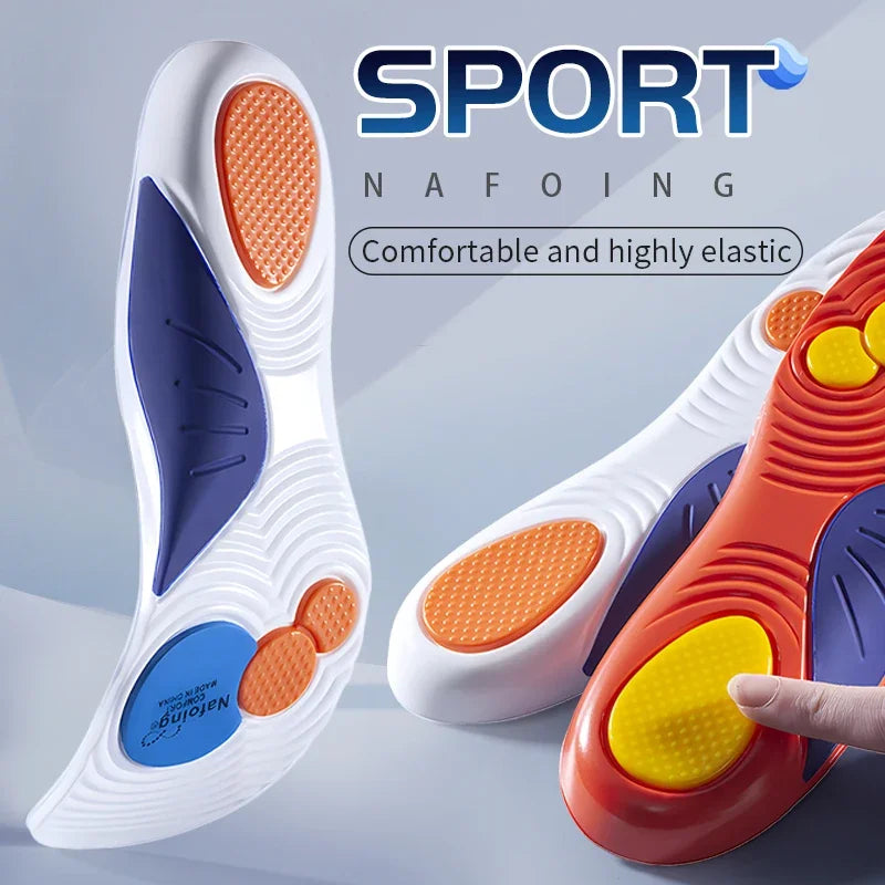 Orthotic Sport Shoe Insoles with EVA PU Arch Support -Shock Absorption Comfort Inserts for Running and Foot Pain Relief
