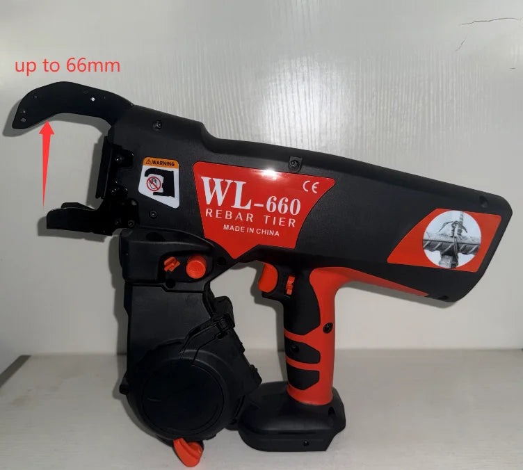 New WL 18V Li-ion 5.0Ah Cordless Brushless Rebar Tying Tool 46mm/66mm Diameter Black Annealed Wire 3-Year Warranty Model WL-460