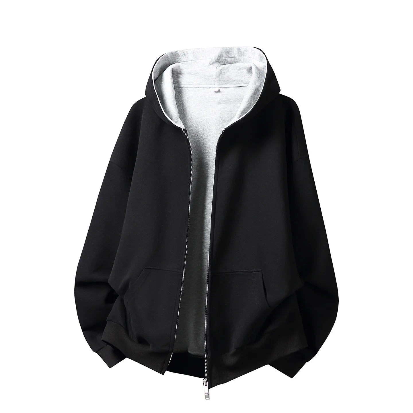 Oem Customized logo Design Sports Hoodie Short Wide Oversized 380g Heavyweight American-Style Color-Blocked Lined Jacket