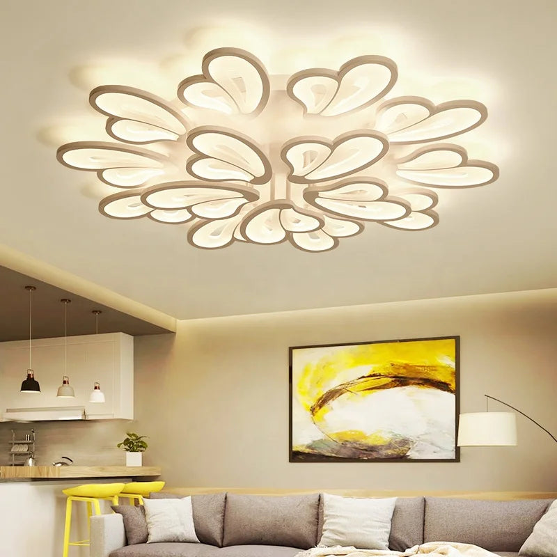 Living Room Lighting LED Ceiling Lamps Nordic Simple Bedroom Illumination Acrylic Decorative Light