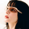 2025 Brand Designer Fashion Half Frame Sports Sun Glasses UV400 Shades Y2k Cat Eye Sunglasses for Men Women