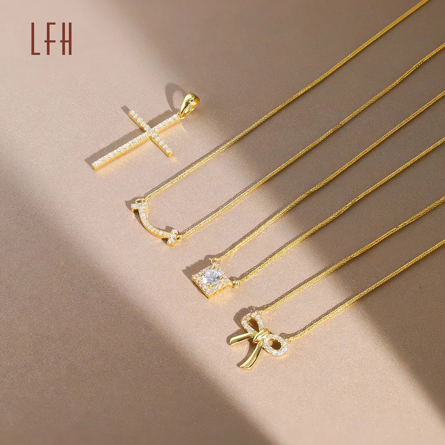 Factory 18k Real Gold Cross and Bow Pendant Necklace Au750 Gold 18k Real Saudi Gold Jewelry Pawnable 18k