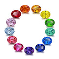 Custom Synthetic Colorful Loose Stones Lab Grown Gemstones 5*7mm Oval Cut Ruby Sapphire Emerald Collection for Jewelry Making