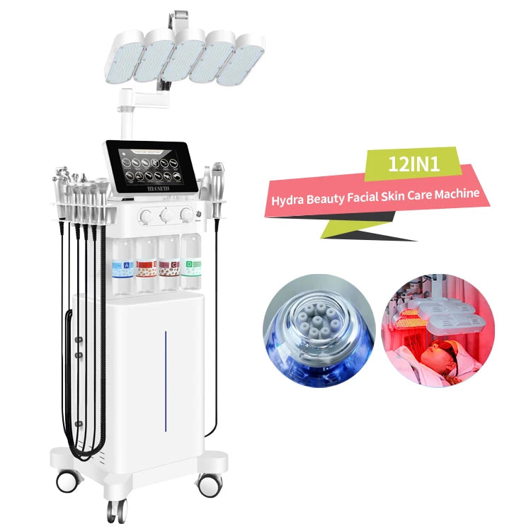 2025 Hot Selling 12 in 1 Hydro Blackhead Removal Hydra Beauty Facial Machine 360 Vortex Rotation