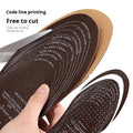 Thin PU Leather Insoles for Men and Women Comfortable Shoe Inserts for Boots Dress Shoes and Everyday Footwear Cushioning