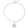 Women Romantic Sweet Spiral Starfish Pendant Fried Dough Twists Chain Necklace 18K Gold Jewelry