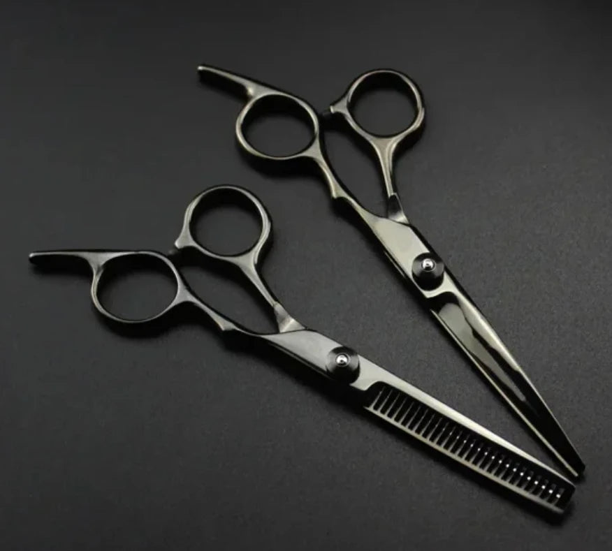 Professional 6 inch Hair Scissors Thinning Barber Cutting Hair Shears Scissor Tools Hairdressing Scissors Black