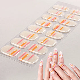 Popular New Four-color Environmentally Friendly Exquisite Semi-cured Gel Nail Stickers Durable Gel Nail Stickers