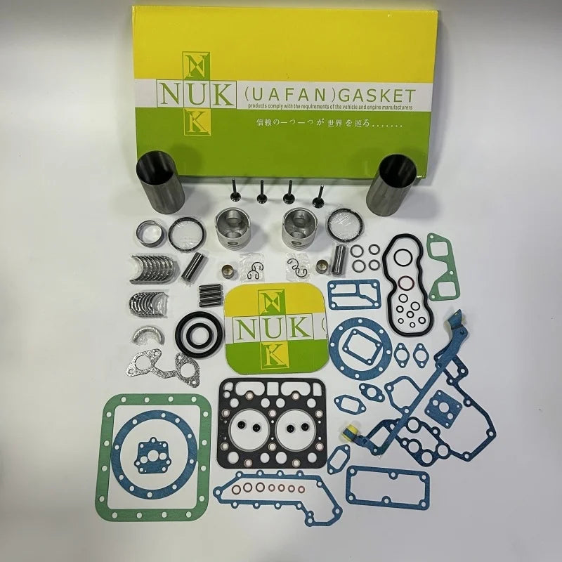 Z750 Engine Complete Overhaul Kit+4pcs Cylinder Kit+Full Gasket Set+Head Gasket for Kubota Z750 Engine Repair Set