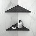 US Stock 10 Inch Black Built-In Bathroom Shelf Stainless Steel Corner Shelves Tool-Free Installation