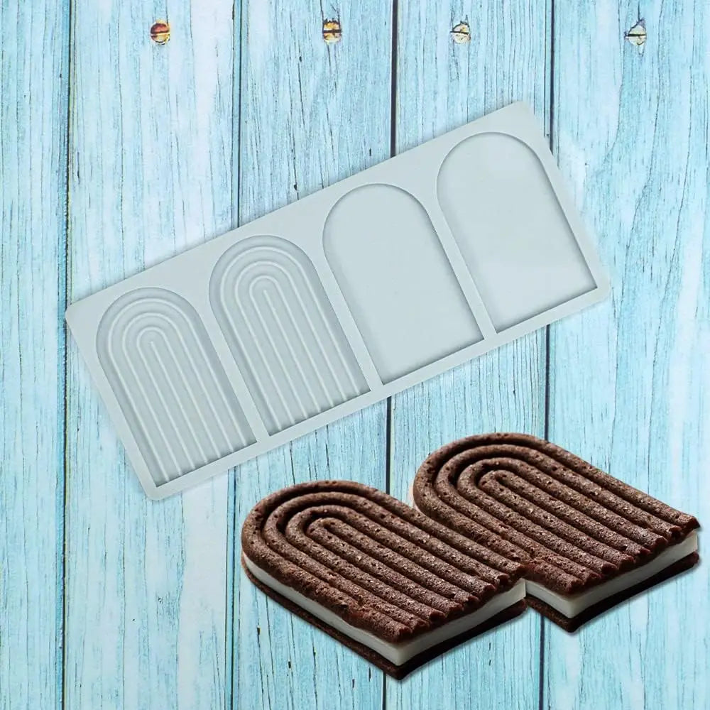 DIY Curved Door Fondant Lace Mat Silicone Mold Chocolate Cake Sugarcraft Tool Molds Cake for Decoration Home Kitchen