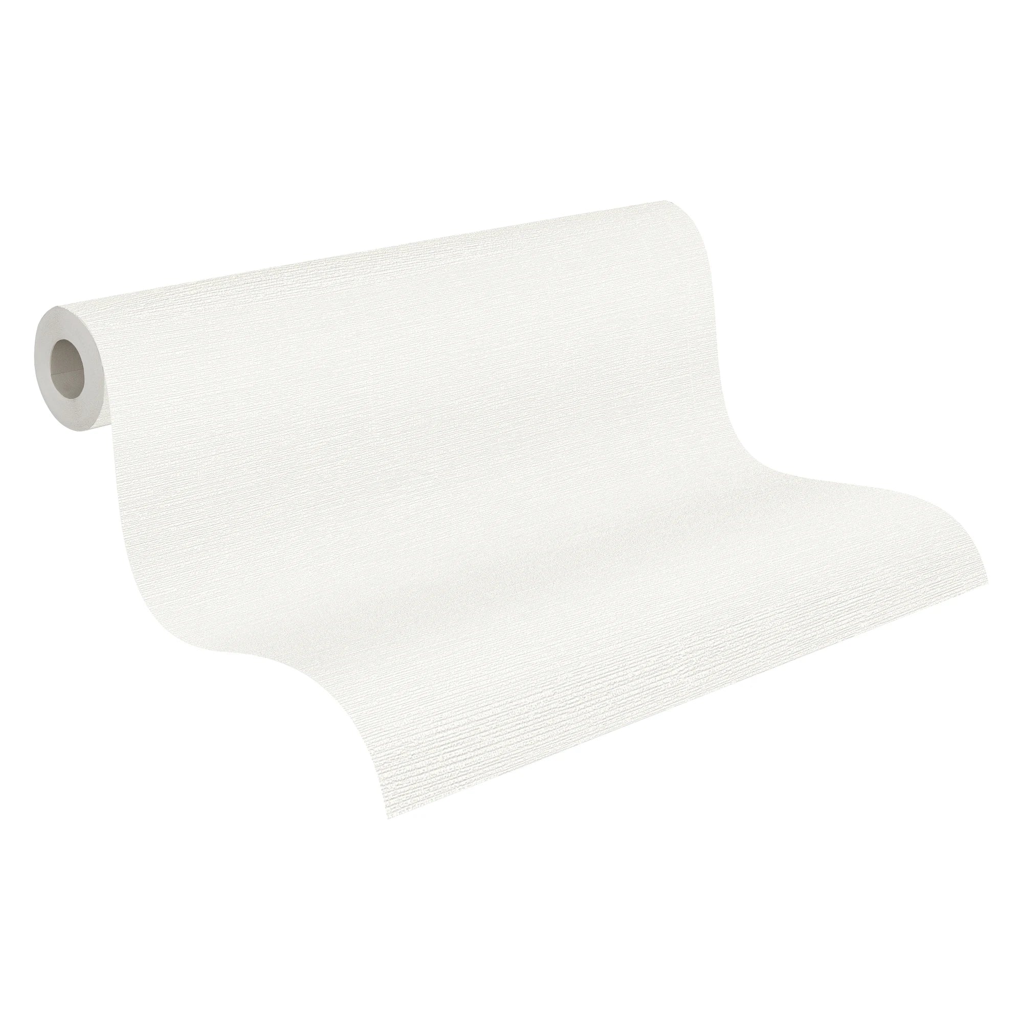 Made in Germany - Wallpaper rolls Solid Plain Colour White - Non Woven Vinyl - Wallpaper Home Decoration - 1005 x 053 m