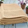 650 GSM Luxury Cotton Bath Towel Thick Heavy Soft Absorbent Quick Dry Oeko-Tex Certified Rice Weave Custom Logo Wholesale