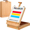 MEEDEN Solid Beech Wood Universal Design Adjustable Tabletop Large Studio Sketch Box Easel Sketchbox with Storage for Plein Air