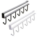 Fashion a Row of Hooks for a Kitchen Cabinet Under a Hook Hanger Hook Rail