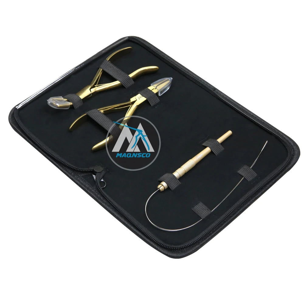Hair Extension Micro Ring Starter Kit Includes Loop Needle Crimping Pliers Micro loop extension tools for professionals