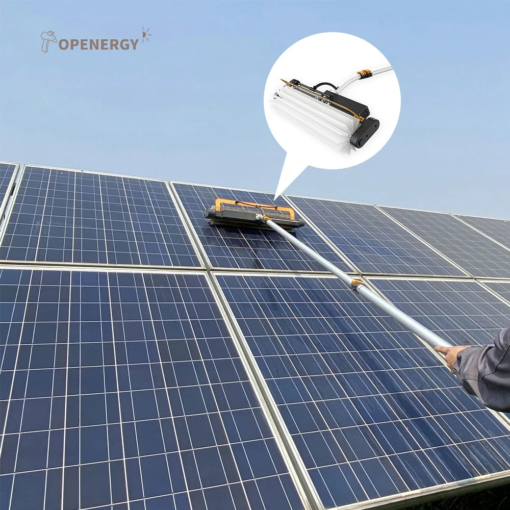 Hot Selling TOPENERGY TEC-B04 Solar Panel Cleaning Machine Photovoltaic Rotating Brush Roller Water Dry Cleaning Nylon/Aluminum