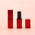 In Stock Plastic Cosmetic Make Your Own DIY Red Empty Square Lipstick Tubes Containers with Screen Printing Packaging Bulk