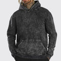 Clothing Manufacturers Custom Graphic Acid Wash Heavyweight Cotton 420 500gsm Boxy Cropped Zip up Distressed Hoodies Men