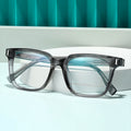 Simple Stylish Frame for Glasses Women Optical Myopia Rivet Transparent Square TR90 Anti Blue Light Large Eyeglasses Frames Men