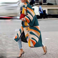 2025 Autumn-Winter Western New Arrival | Long Bell-Sleeve Stylish Printed Loose Trench Coat