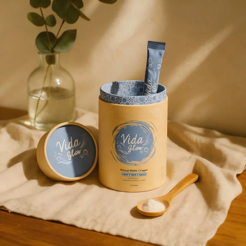 Custom Logo Biodegradable Collagen Powder Cylinder Tube Packaging Salt Spice Kraft Cardboard Matcha Powder Food Grade Paper Tube