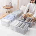 Transparent Storage Box PVC Foldable Wardrobe Organizer Basket Drawer Toys Clothing Organizer