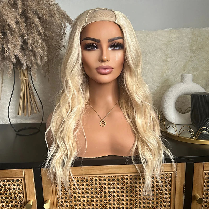 CLJhair Brazilian Blonde Body Wave U-Part Wig Featuring Brazilian Human Hair