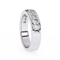 Unique Lab Grown Diamond Ring Half Eternity Band Diamond Ring Channel Set Stackable Diamond Ring Classic Diamond Ring