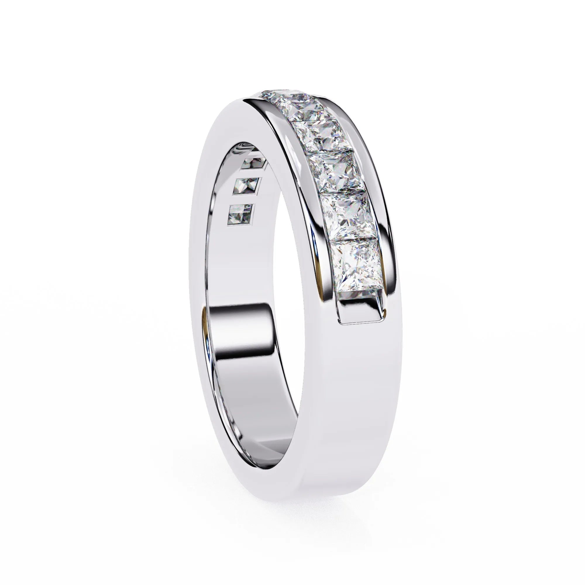 Unique Lab Grown Diamond Ring Half Eternity Band Diamond Ring Channel Set Stackable Diamond Ring Classic Diamond Ring
