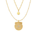 Women'S Necklace With Bling Eight Pointed Star Double Layer Clavicle Stainless Steel Necklace