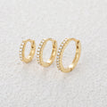 CANNER 6/8/10mm 3Pcs/Set S925 Sterling Silver Moissanite Diamond ClassicHoop  Earrings Set Gift for Girls Women