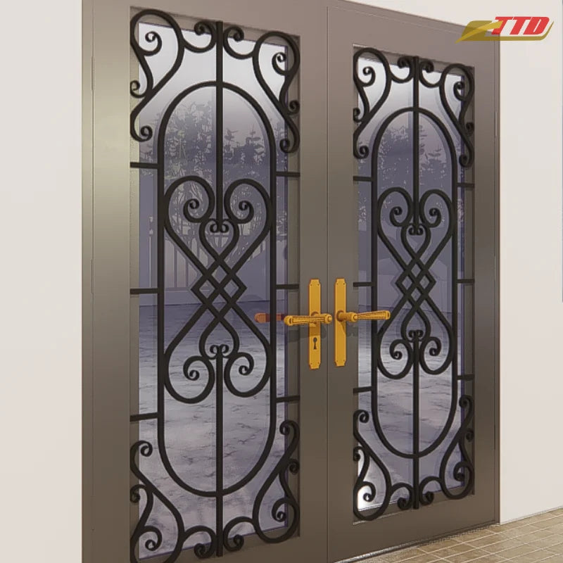 Ornamental Iron Gate Doors Luxury Entrance Solutions with Intricate Designs for Modern & Classical Architecture