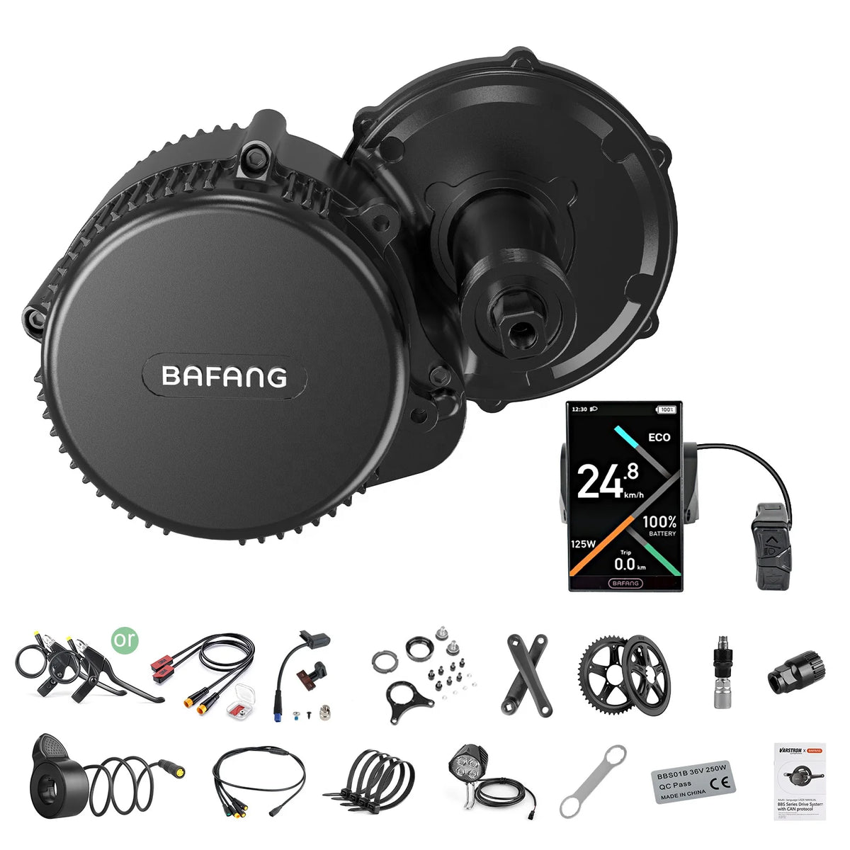 Bafang 8fun BBS01 BBS02 BBSHD 36V 48V 52V 250W 350W 500W 750W 1000w Mid Motor Conversion Kit with DPC010 Display